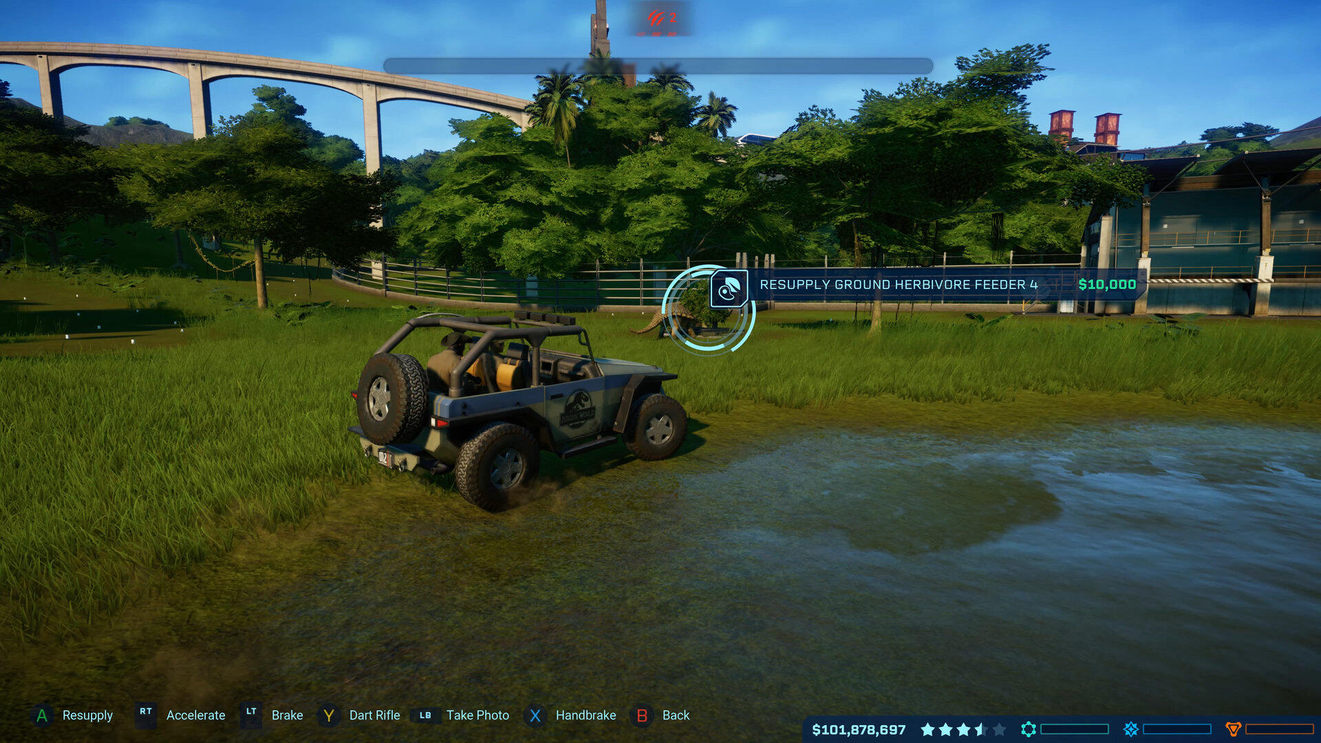 The buggy controls from Jurassic World Evolution.